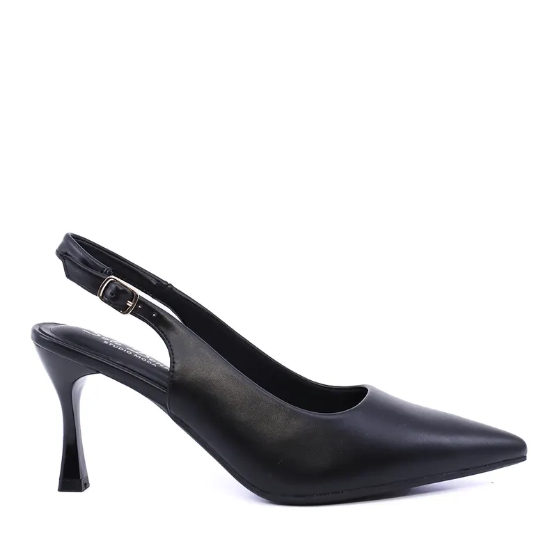 Pantofi stiletto slingback femei Solo Donna negri 2541DD1019N