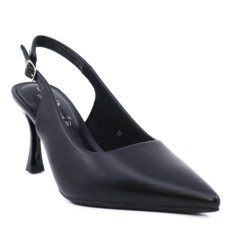 Pantofi stiletto slingback femei Solo Donna negri 2541DD1019N — imaginea 2