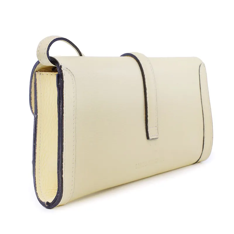 Poșetă crossbody tip plic femei Luca di Gioia galbenă din piele 144plp3708g — imaginea 2