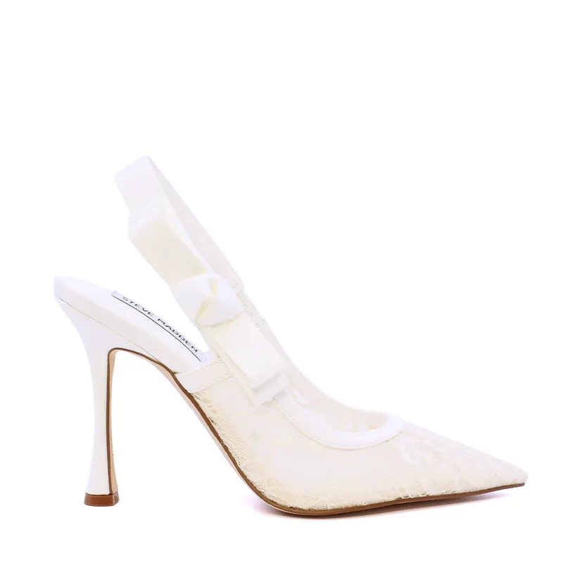 Pantofi stiletto slingback femei Steve Madden Brylie albi 1462dpbrylie-la