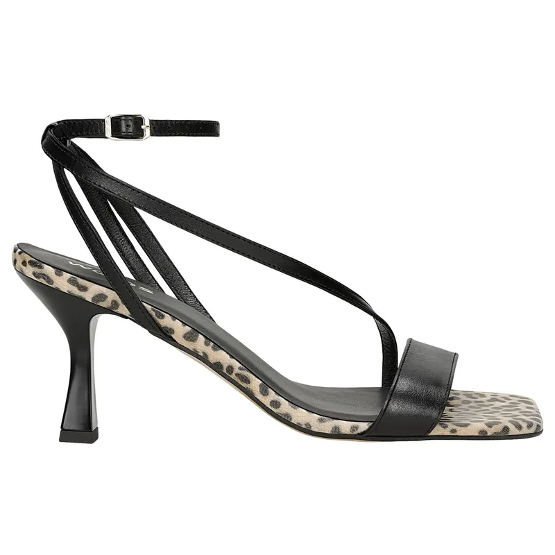 Sandale damă cu imprimeu animal print subtil