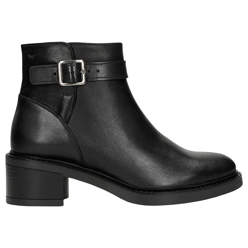 Botine negre îmblănite cu toc damă