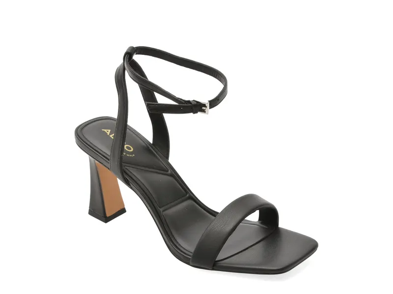 Sandale elegante negre, AUSTORAI 007, din piele ecologica