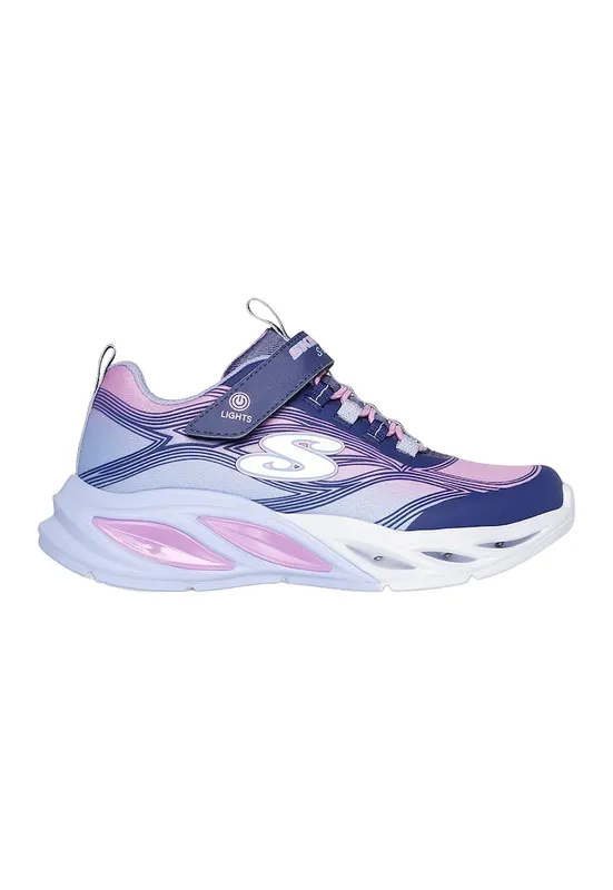 Pantofi sport S-Lights Cosmic Glow cu LED-uri - Albastru inchis/Roz pastel/Alb optic
