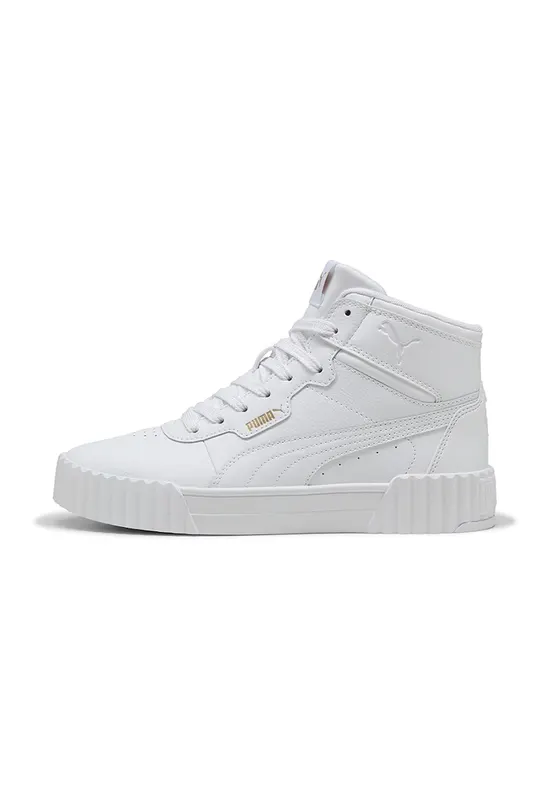 Pantofi sport mid-high din piele Carinna 3.0 - Auriu/Alb optic