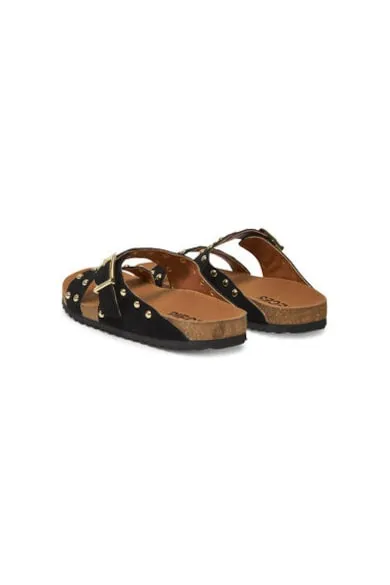 Slapi dama - 17156836 - Piele naturala - Negru
