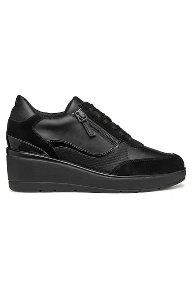 Pantofi sport dama - D46RAA-05422 - Piele ecologica - Negru