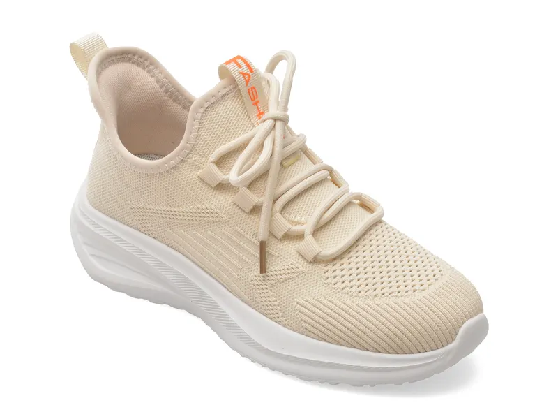 Pantofi sport bej, 20252, din material textil