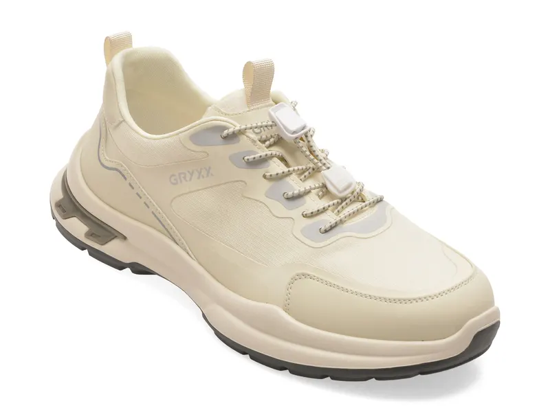Pantofi sport albi, 19081, din material textil