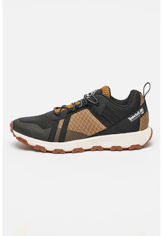 Pantofi sport impermeabili cu insertii de plasa Winsor Trail - Negru/Maro deschis