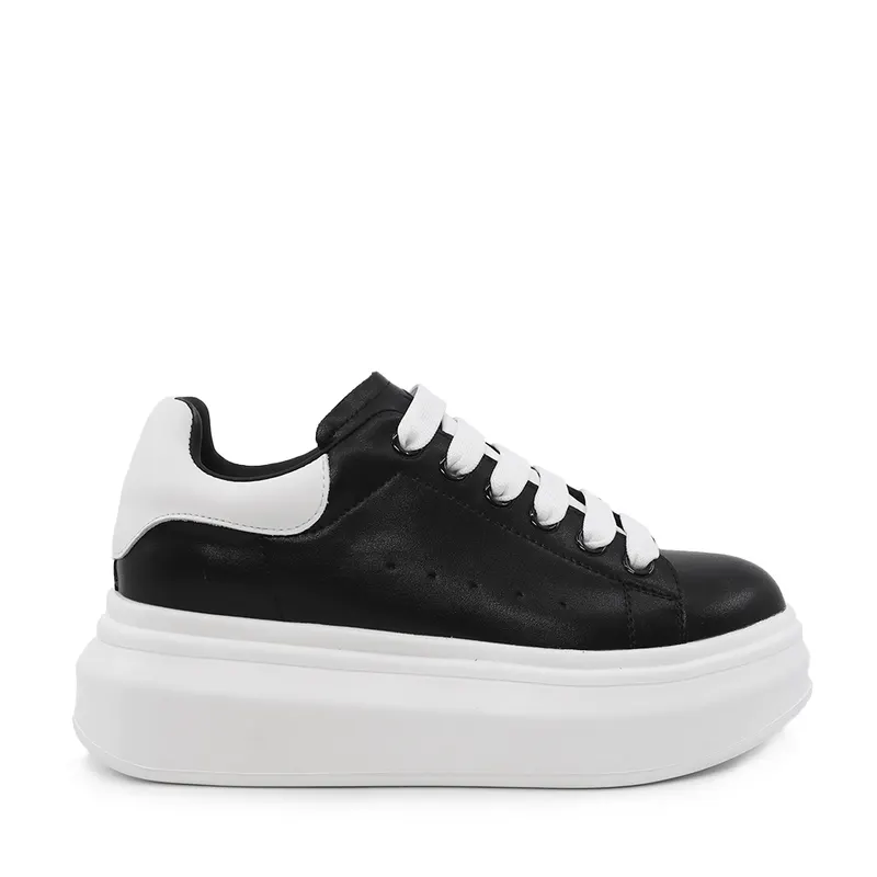 Sneakers ușori femei Luca di Gioia negri din piele 3841DP216N