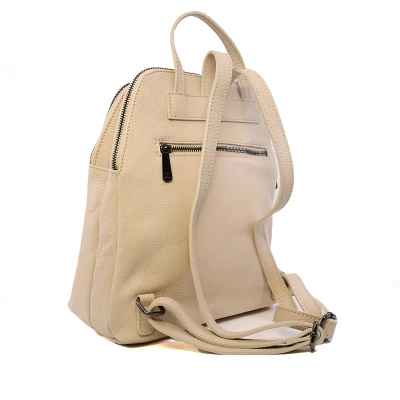 Rucsac femei Luca di Gioia bej din piele 144RUCP2539BE — imaginea 2