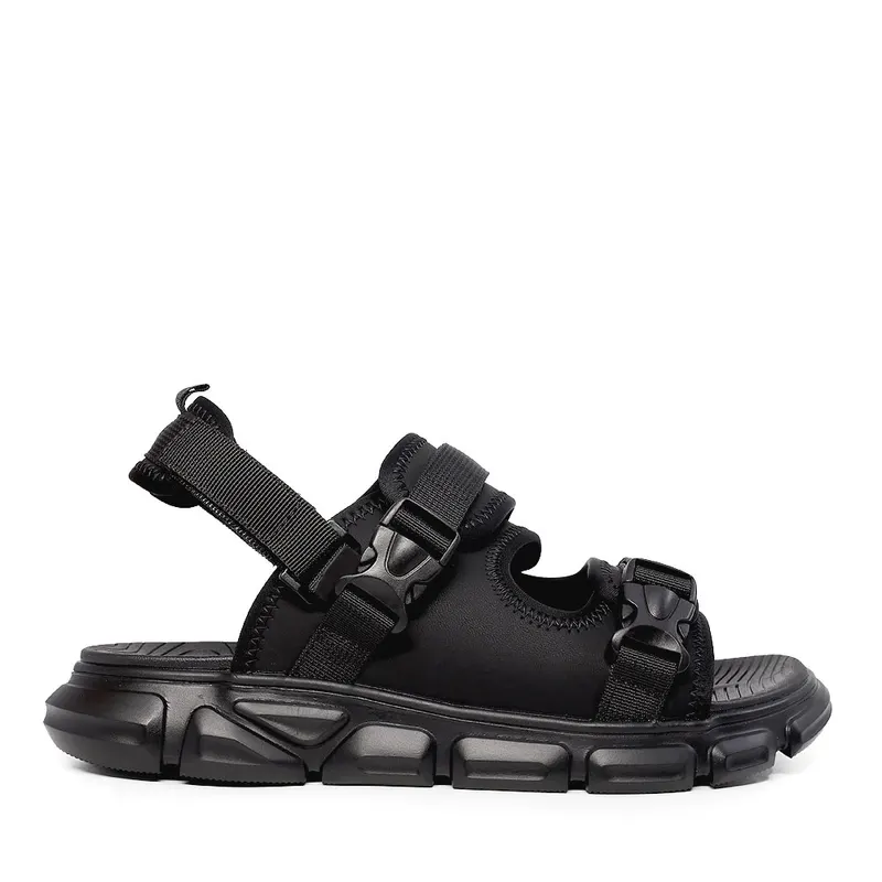 Sandale bărbați negre din piele 3857BS459N