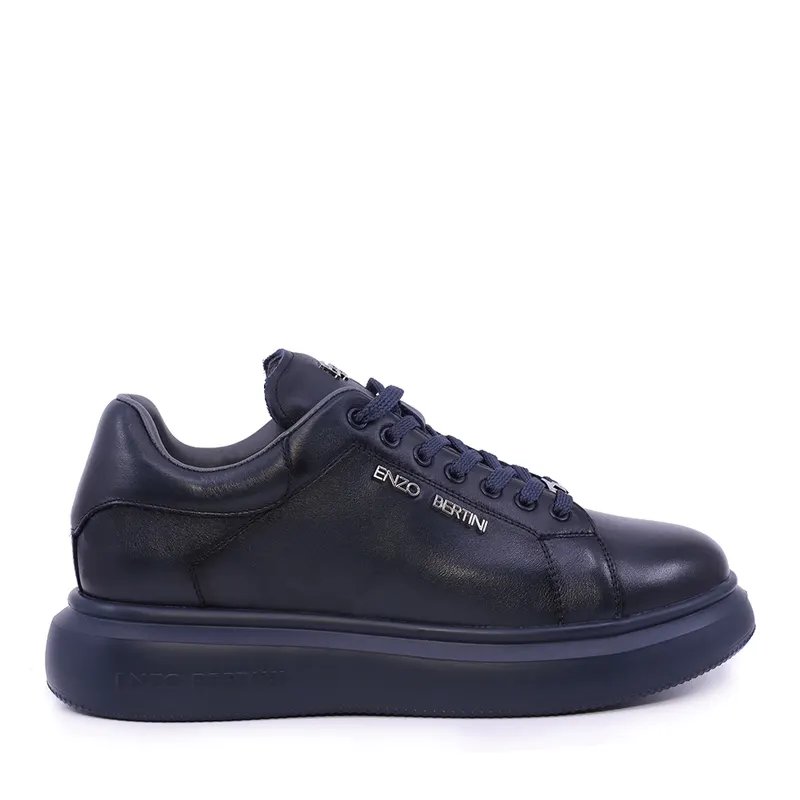 Sneakers ușori bărbați Enzo Bertini bleumarin din piele 3662BP554BL