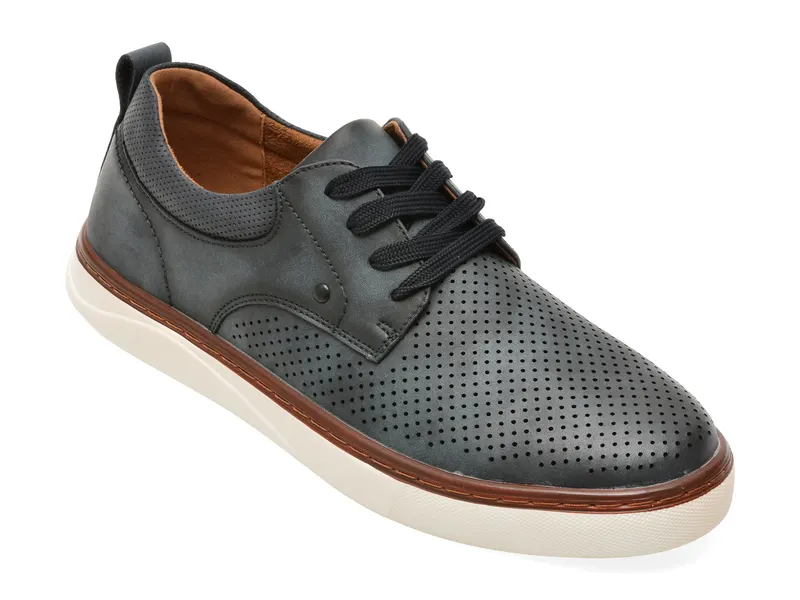 Pantofi BITE THE BULLET bleumarin, Q165, din piele naturala