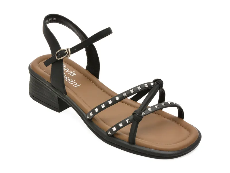 Sandale FLAVIA PASSINI negre, 880850, din piele ecologica