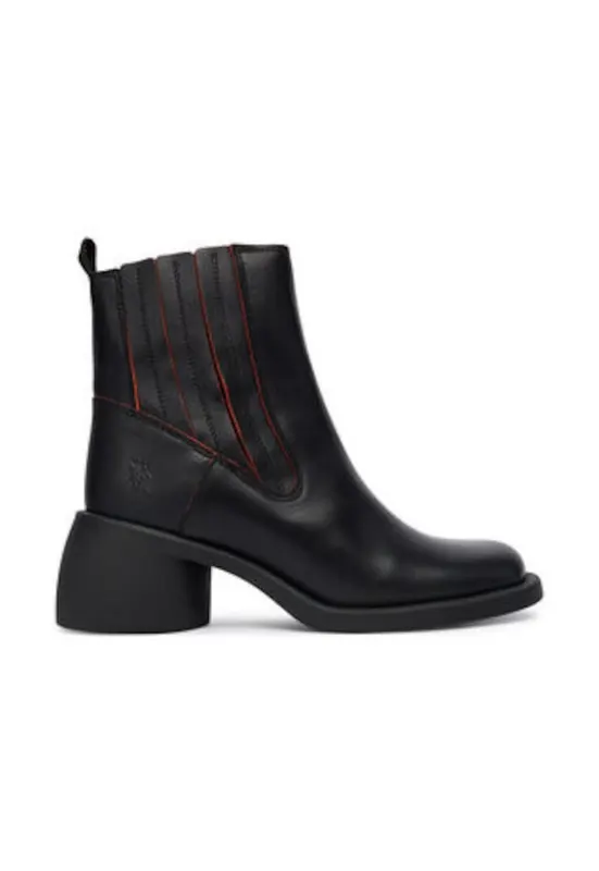 Ghete dama pana la glezna - 305622471 - piele naturala - negru
