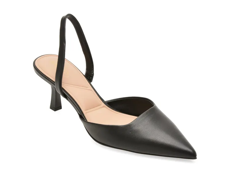 Pantofi eleganti negri, GAVEDESSI 001, din piele ecologica
