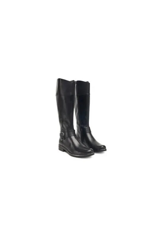 Czime de calarie dama - piele naturala - negru