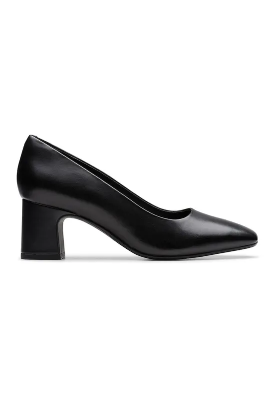 Pantofi de piele cu toc masiv Fernie-Court - Negru