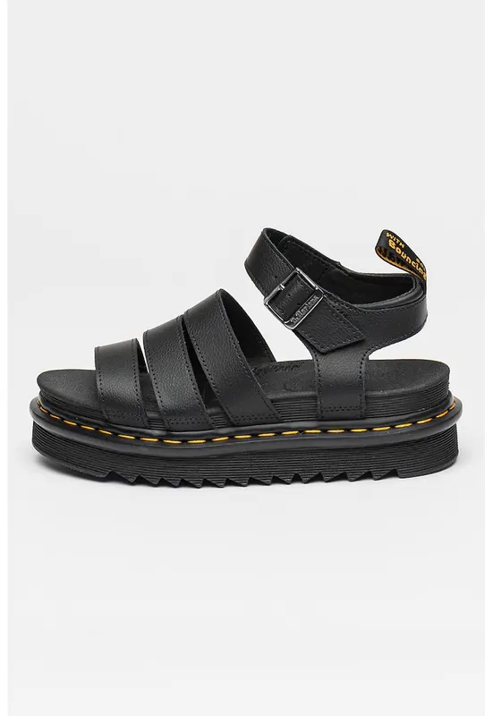 Sandale din piele Athena - Negru