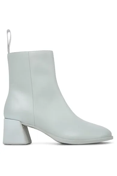 Ghete de piele cu fermoar Kora Twins - Gri