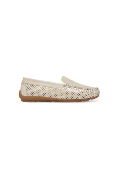 Mocasini dama 12-19222-07 - Piele ecologica - Bej