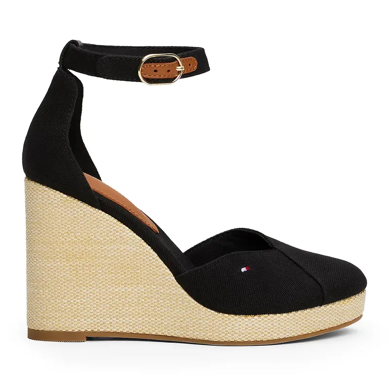 Sandale cu platformă femei Tommy Hilfiger negre 3419DD8494N