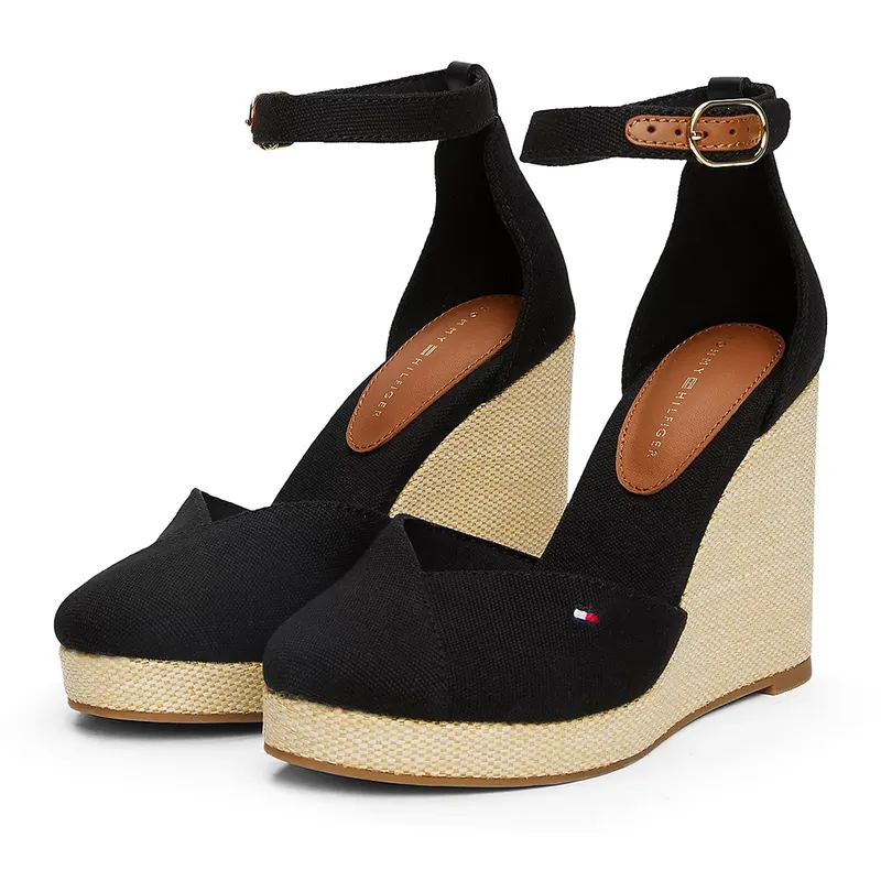 Sandale cu platformă femei Tommy Hilfiger negre 3419DD8494N — imaginea 2