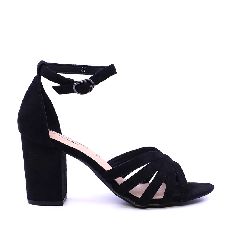 Sandale femei Solo Donna negre cu toc mediu 2549DS8795VN