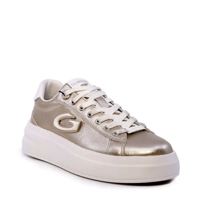 Sneakers femei Alberto Guardiani Aeris aurii din piele 811DP61512AU — imaginea 2