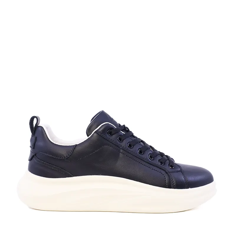 Sneakers bărbați negri din piele 1921BP0078N