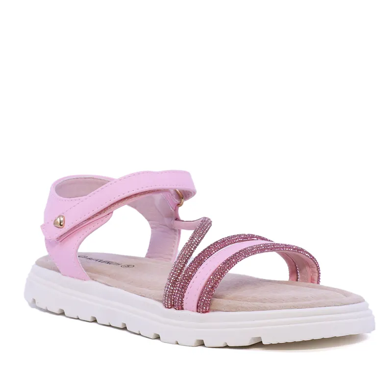 Sandale cu ștrasuri fete roz 2571FS6217RO — imaginea 2