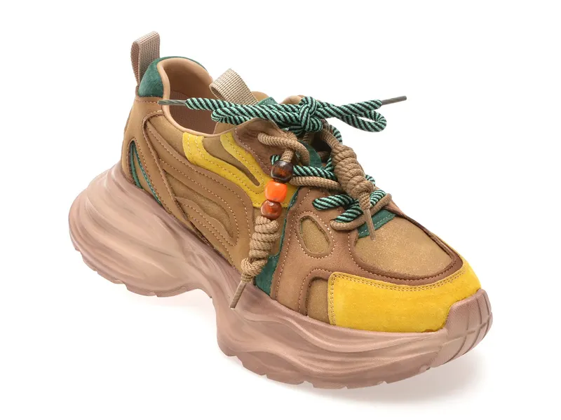 Pantofi sport GRYXX maro, 8663, din piele naturala