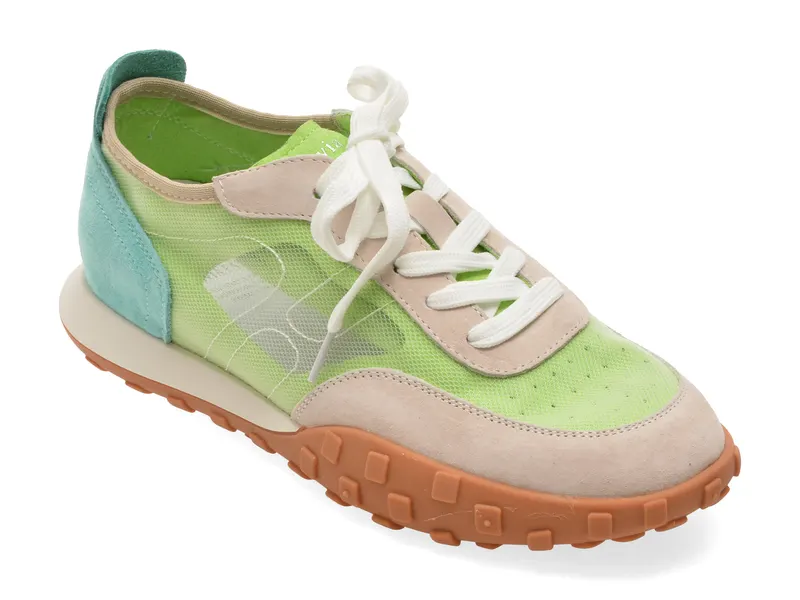 Pantofi sport FLAVIA PASSINI verzi, 56132, din material textil si piele naturala