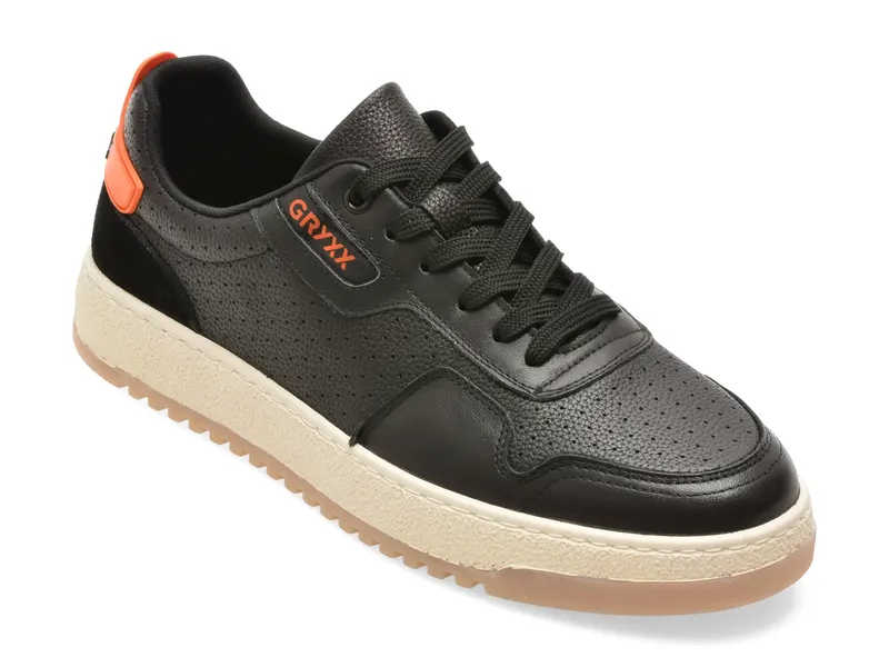 Pantofi sport GRYXX negri, 59638, din piele naturala