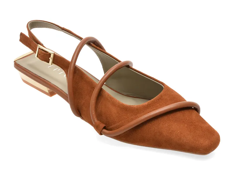 Pantofi eleganti EPICA maro, 16028, din piele intoarsa