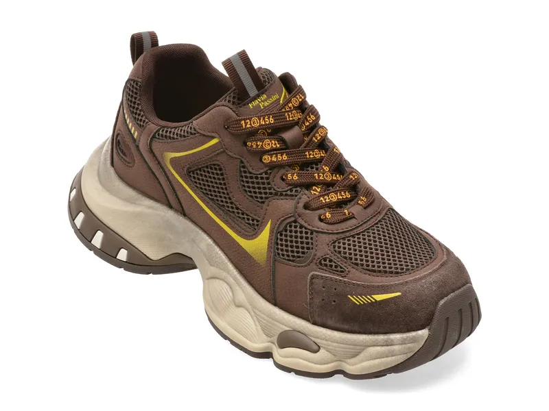 Pantofi sport FLAVIA PASSINI maro, 8880, din piele ecologica