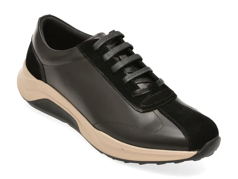 Pantofi sport EPICA negri, D0066, din piele naturala