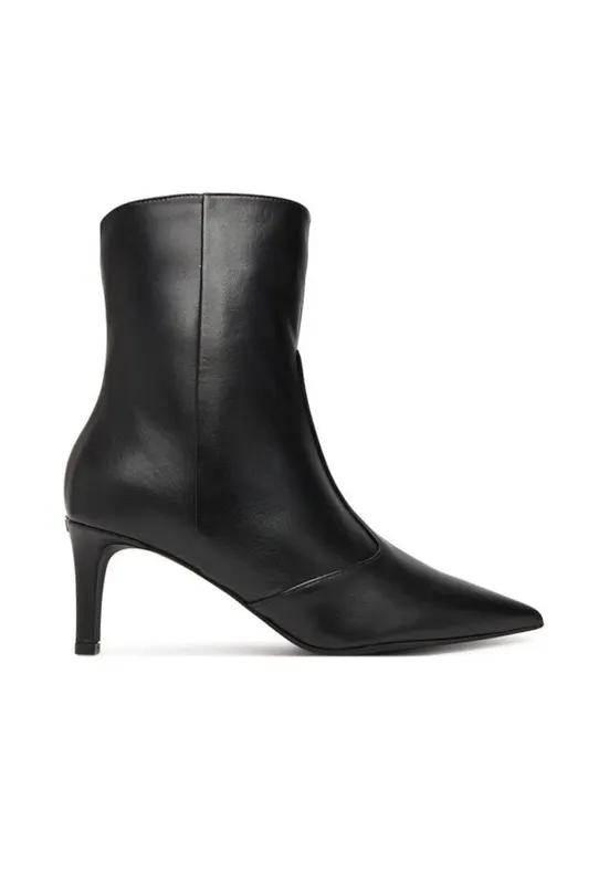 Botine dama piele naturala - Negru