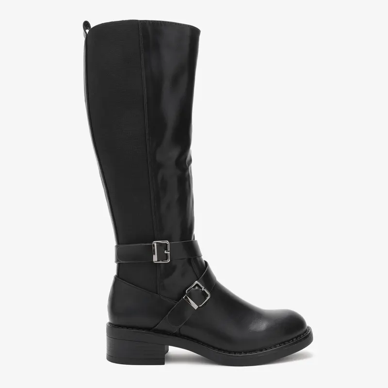 Cizme dama din Piele Ecologica CRL0695 Negre