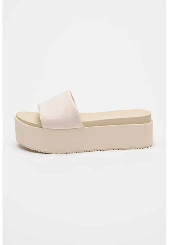 Papuci cu talpa flatform - Maro nisip