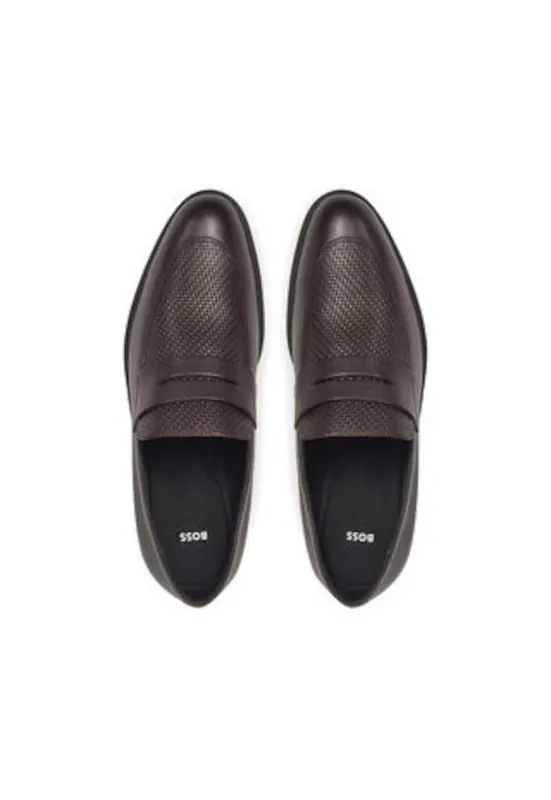 Pantofi barbatesti - piele naturala - maro - slip-on