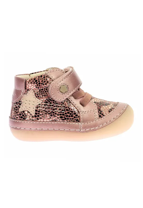 Pantofi din piele cu animal print - Auriu rose