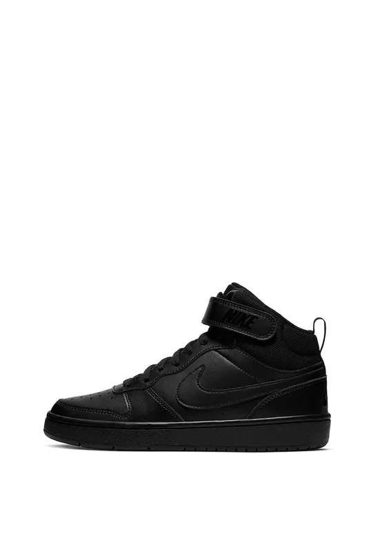 Pantofi sport Court Borough Mid 2 din piele si material textil cu logo - Negru