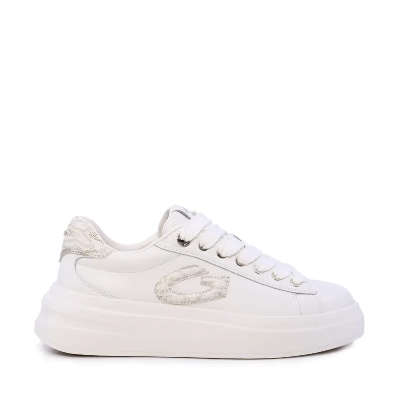 Sneakers femei Alberto Guardiani Aeris Logo albi 811DP61510A