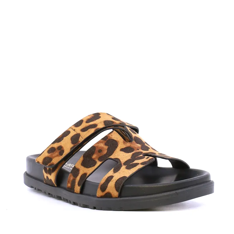 Saboți femei Enzo Bertini animal print din piele întoarsă 1391DST9422VLEO — imaginea 2