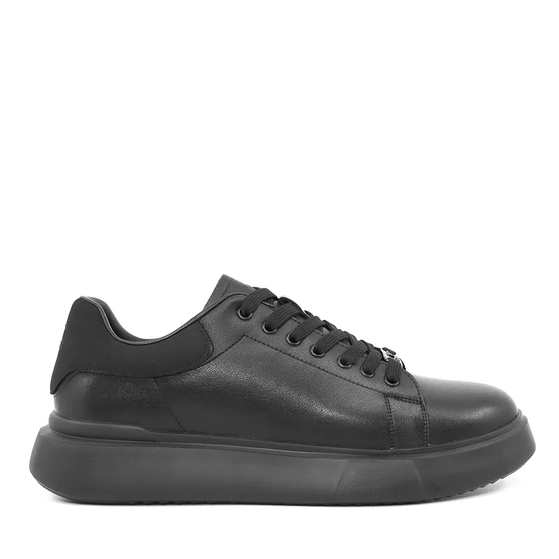 Sneakers ușori bărbați Luca di Gioia negri din piele 3912BP928N