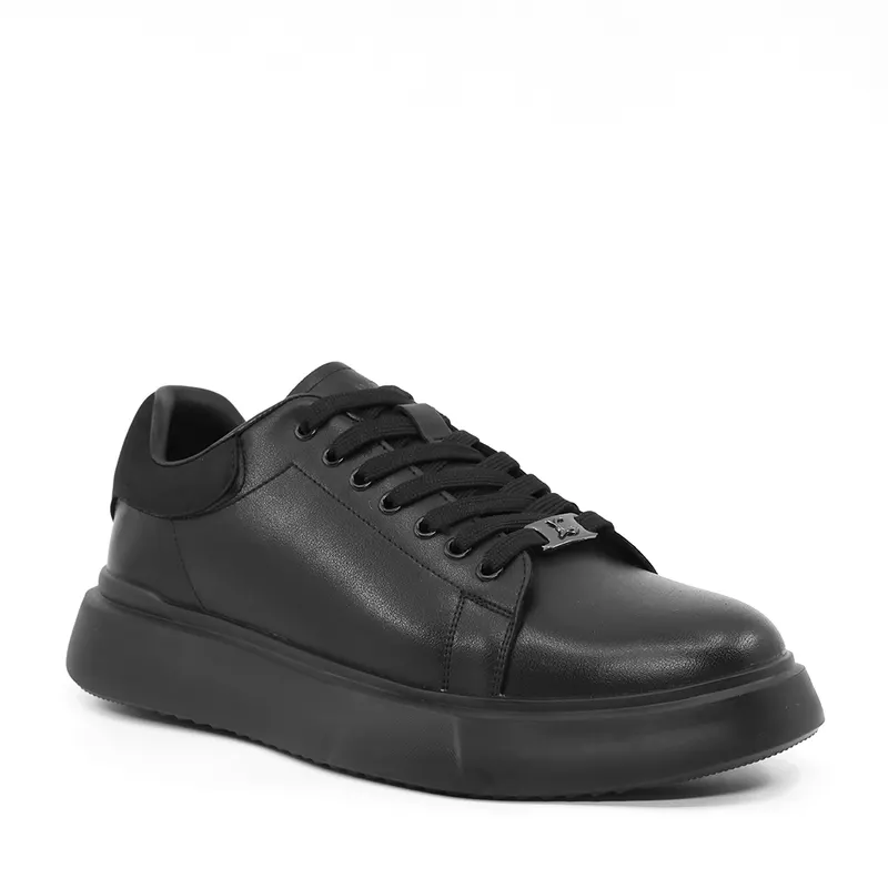 Sneakers ușori bărbați Luca di Gioia negri din piele 3912BP928N — imaginea 2