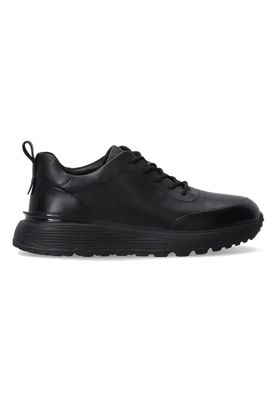 Pantofi casual din piele cu detalii cu perforatii